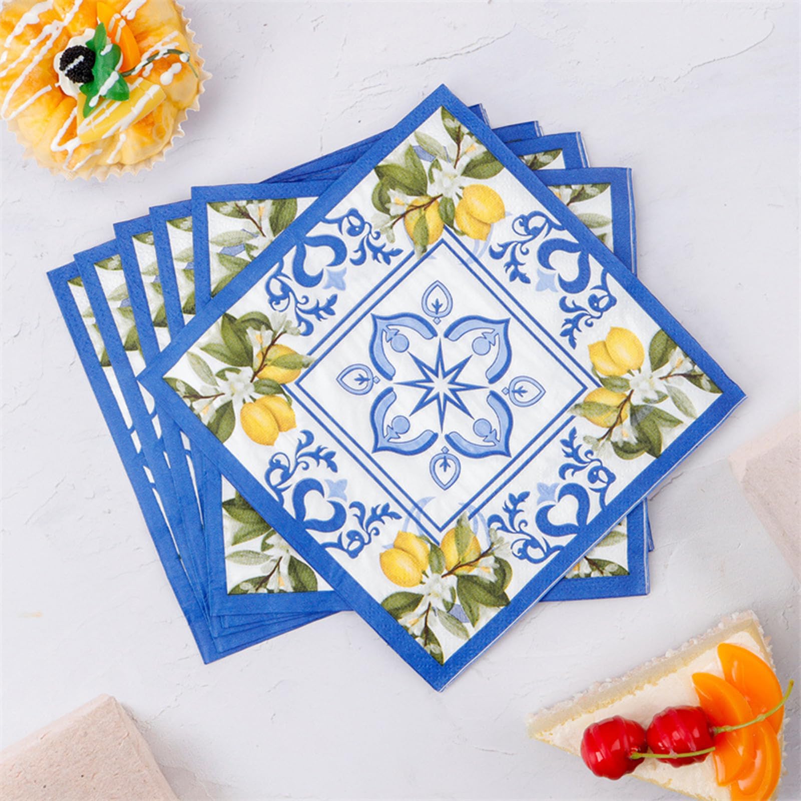 Serviettes De Table Ambiente - Lot De 20 - Multicolore - 33 X 33 Cm - 3 épaisseur - Papier - Biodégradables - Pour Jardin, été Et Décoration De Table - Découpage / Technique De Serviette