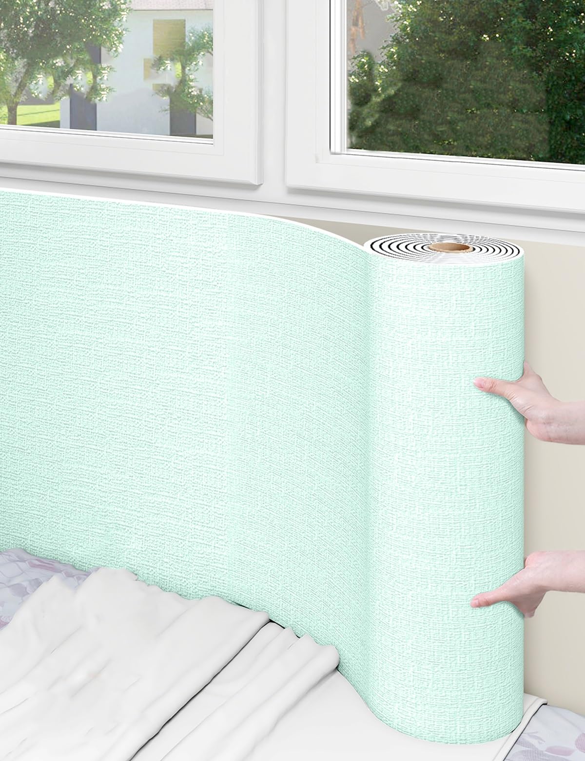 Papier peint autocollant imperméable en rouleau pour rénovation et décoration murale rapide