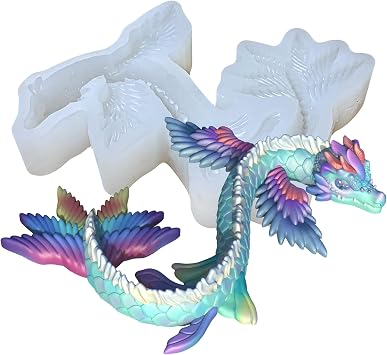 Monster Series-II Faerie Dragon 3D Epoxy Resin Silicone Mold, Craft, Polymer Clay, Plaster