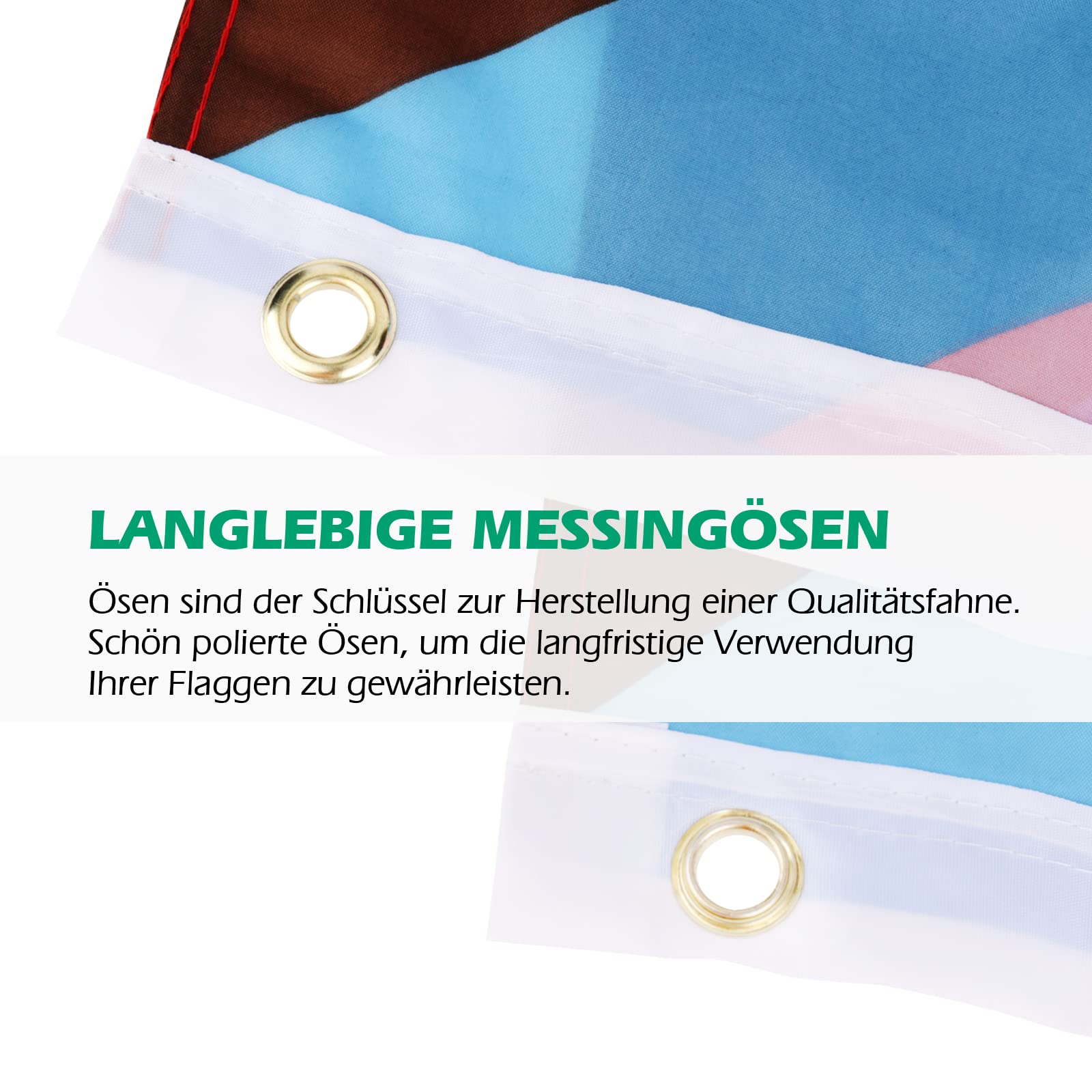 thumbnail: Set Van 2 Gay Pride Vlaggen - 90x150cm Regenboogvlag LGBTQ - Met Messing Ogen Voor Optochten En Feesten