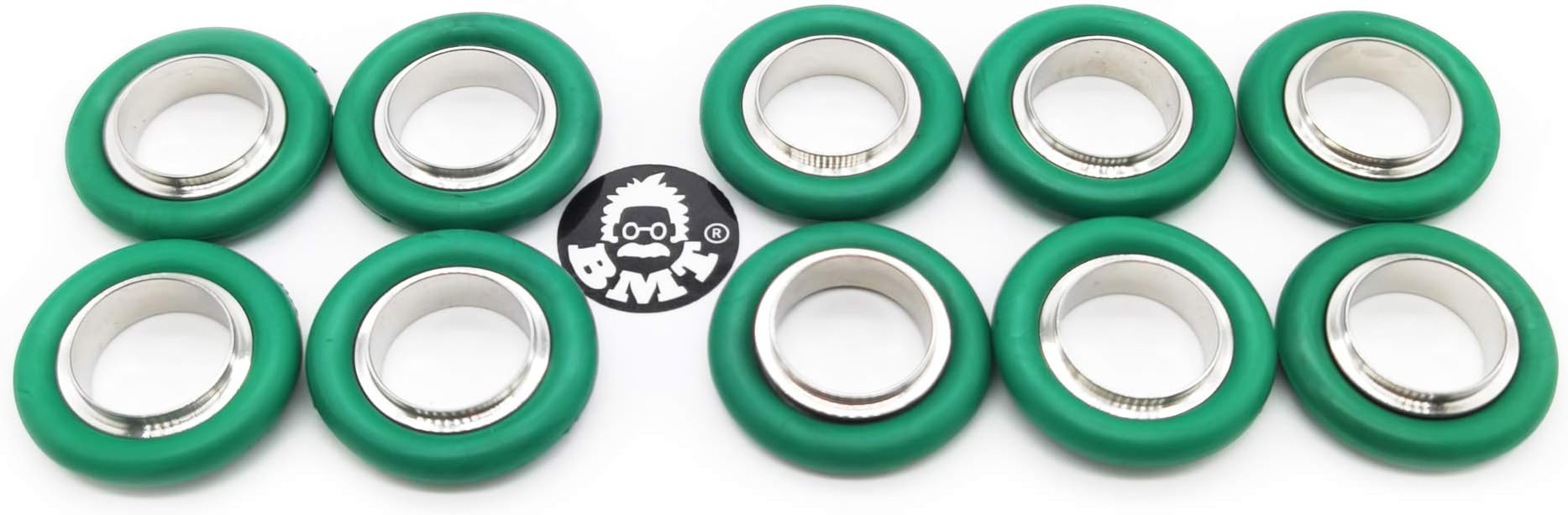 BROWNIAN MOTION TECHNOLOGYKF16 Flange Centering Ring x 10pcs < ISO-KF Flange, Stainless Steel Ring, FKM Viton O-Ring >