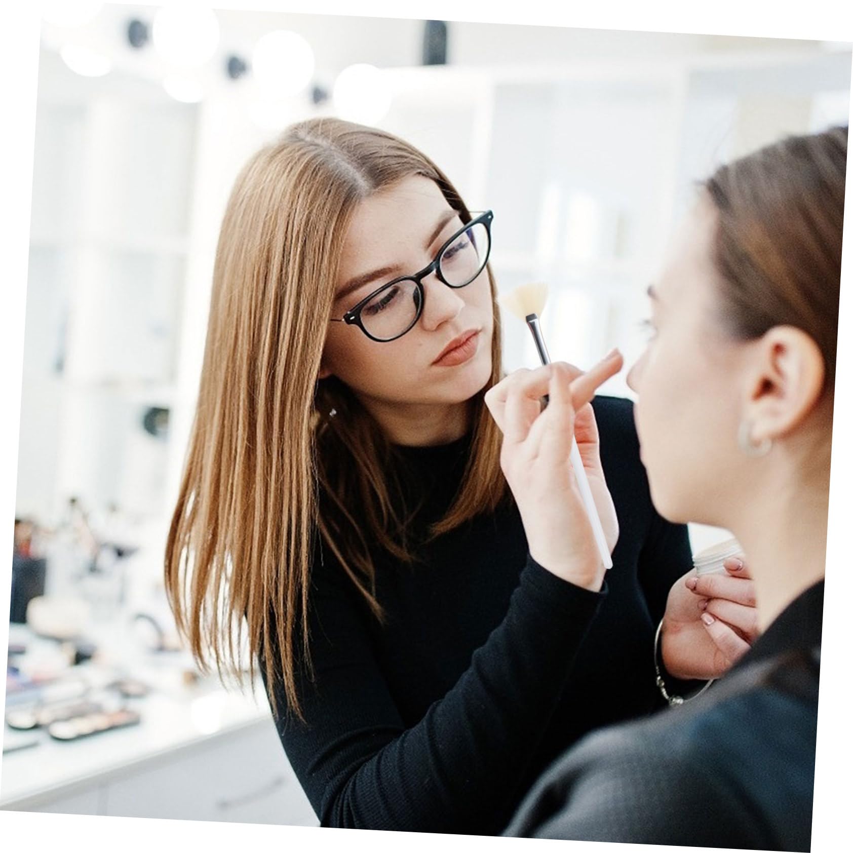 FRCOLOR 12pezzi Pennelli Per Trucco Pennello Per Contouring Illuminante e Polvere Accessori Cosmetici Per Teenager e Occasioni Festive