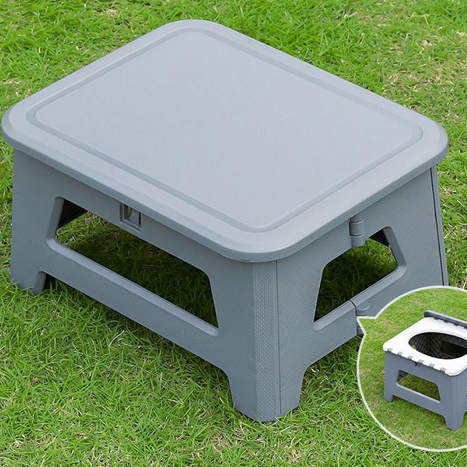 Außentoilette - Tragbare Campingtoilette Unterwegs | Kompakt Hocker mit Zubehör für Zelt, Rucksack, Auto & mit Diskretion