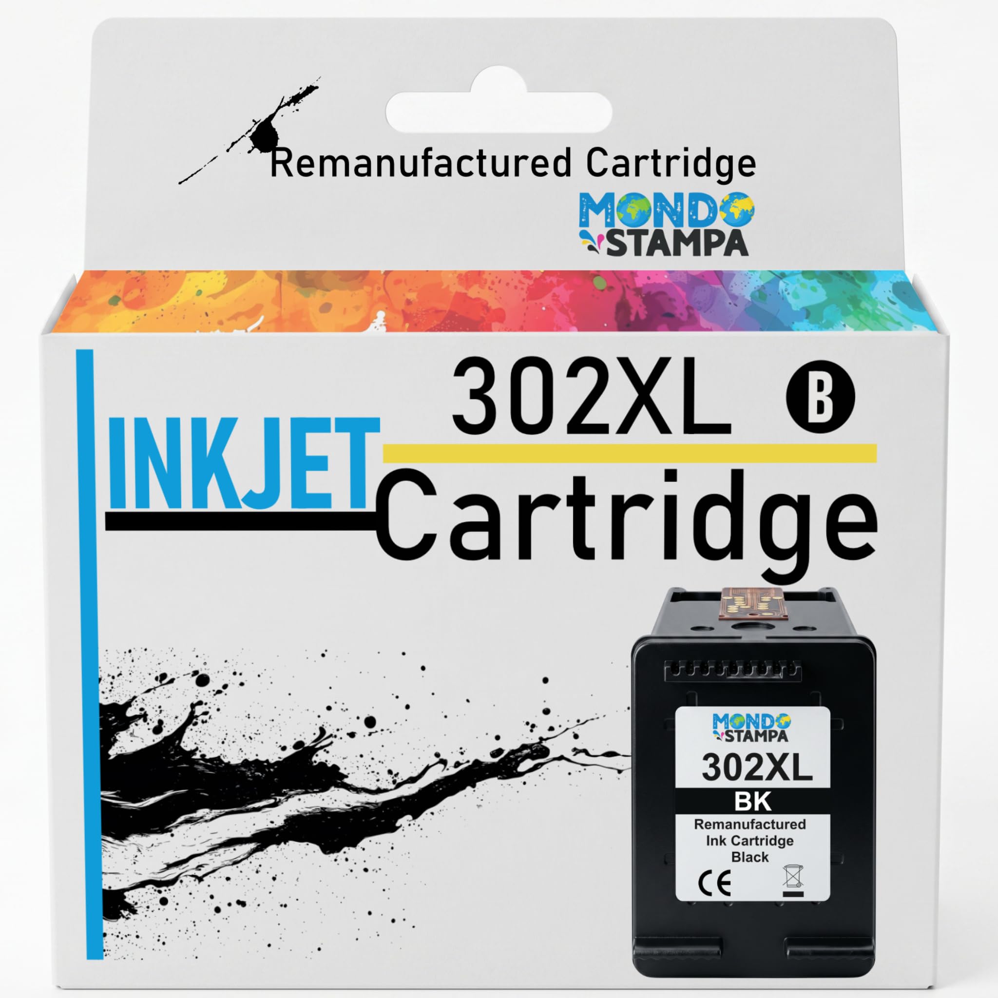 Cartuccia Compatibile 302XL Nero PREMIUM per HP DeskJet 3630 2130 1110, Envy 4520 4527, OfficeJet 3830 4650 5230 5220 - Alta Capacità, Inchiostro Alta Densità, Resa 480 Pagine, Rigenerata