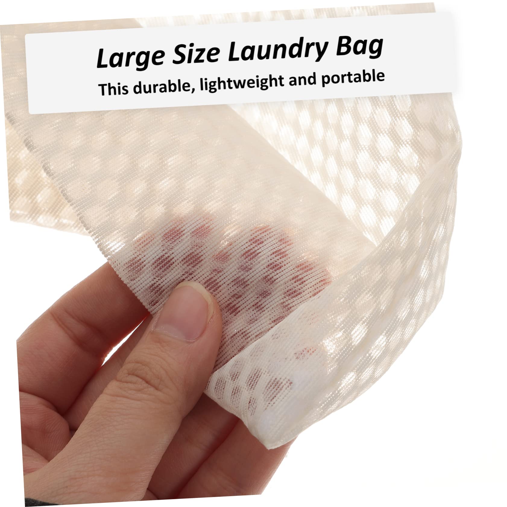 Set 6 Sacchetti per Bucato in Poliestere Beige, Protezione per Biancheria Intima e Reggiseni, Sacchetti Rete Delicati per Lavatrice e Lavaggi Precisi