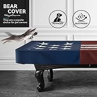 Vista 3 de Cubierta para Mesa de Billar BEARCOVER, Accesorios de Mesa de Billar de Piel Sintética Resistente Impermeable para Interior/Exterior, Accesorios