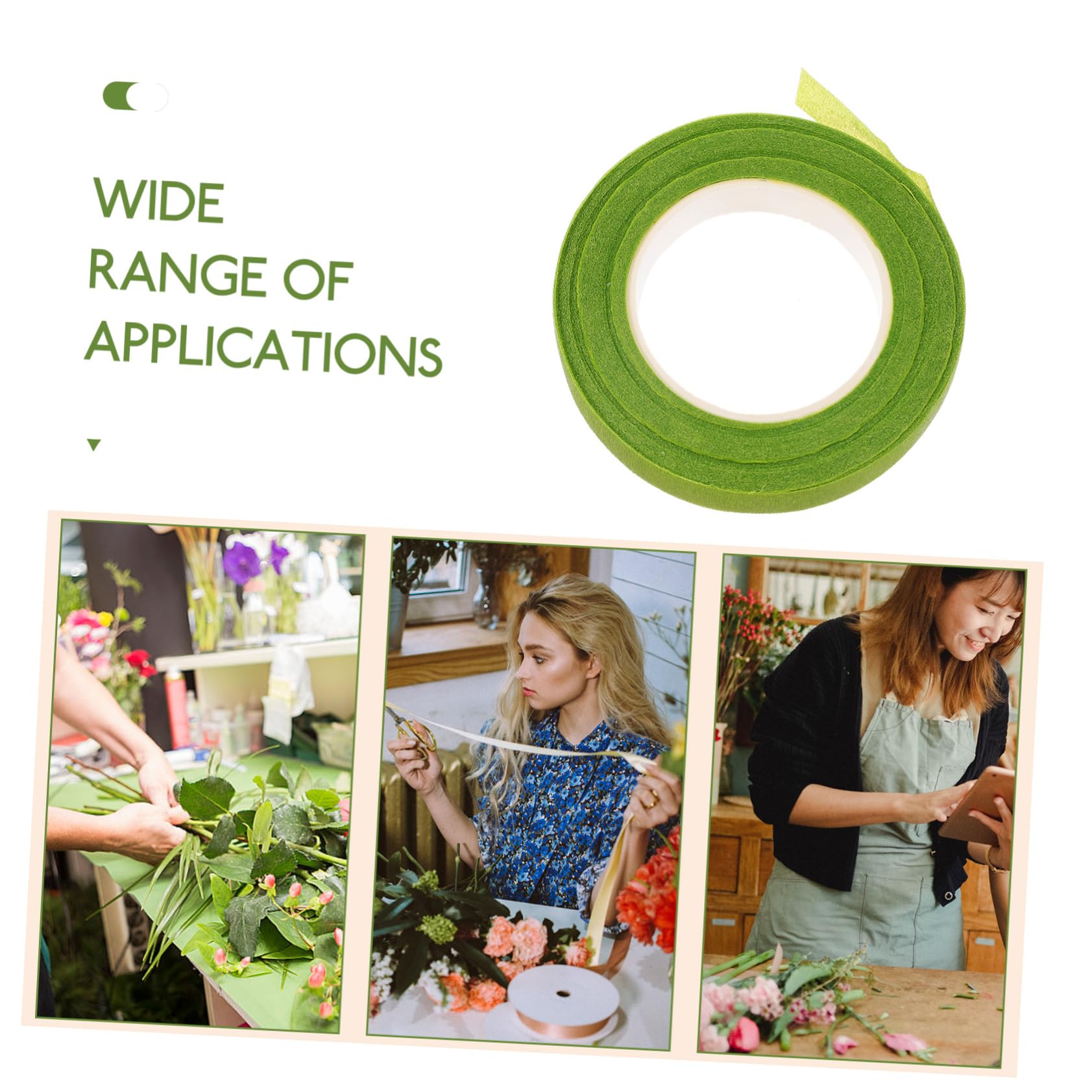 ARTIBETTER DIY Floral Arrangement Tool 12 Rolls Brown Floral Tape for Flower Sleeves