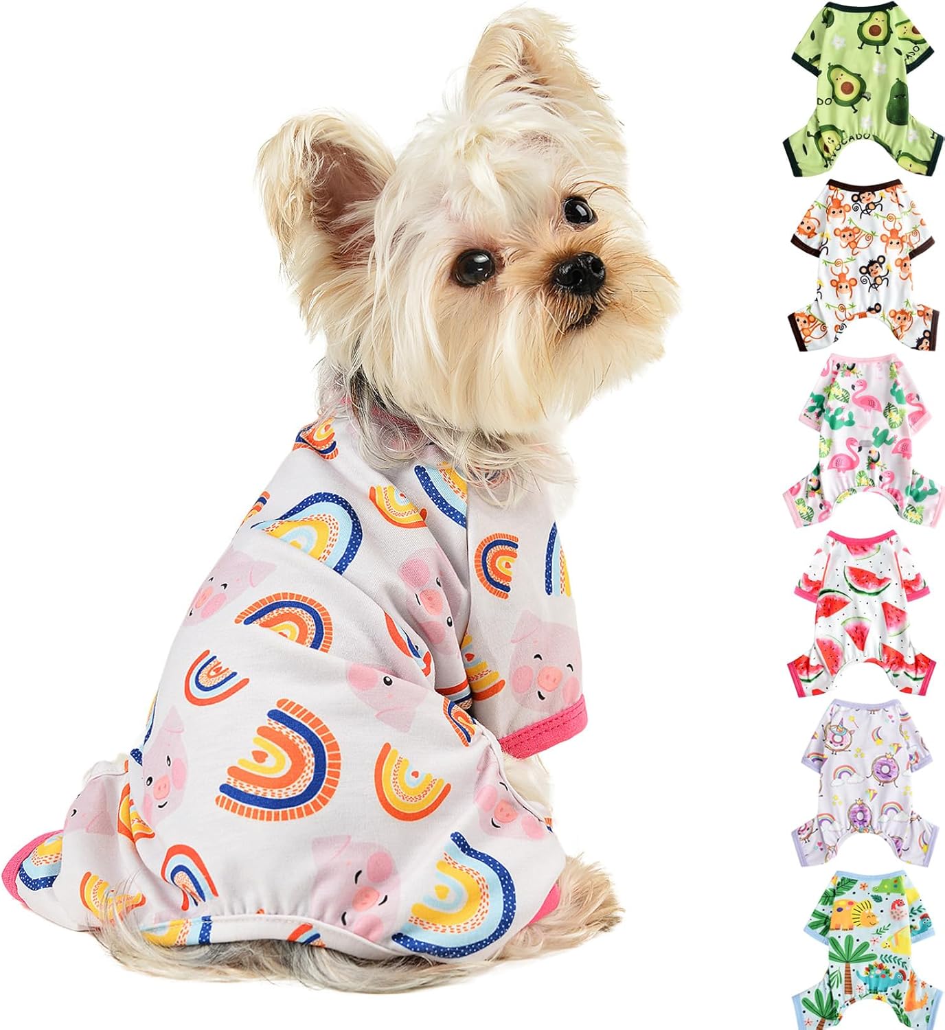 Pink Pig Dog Pajamas for Small Dogs Girl Boy Puppy Pjs