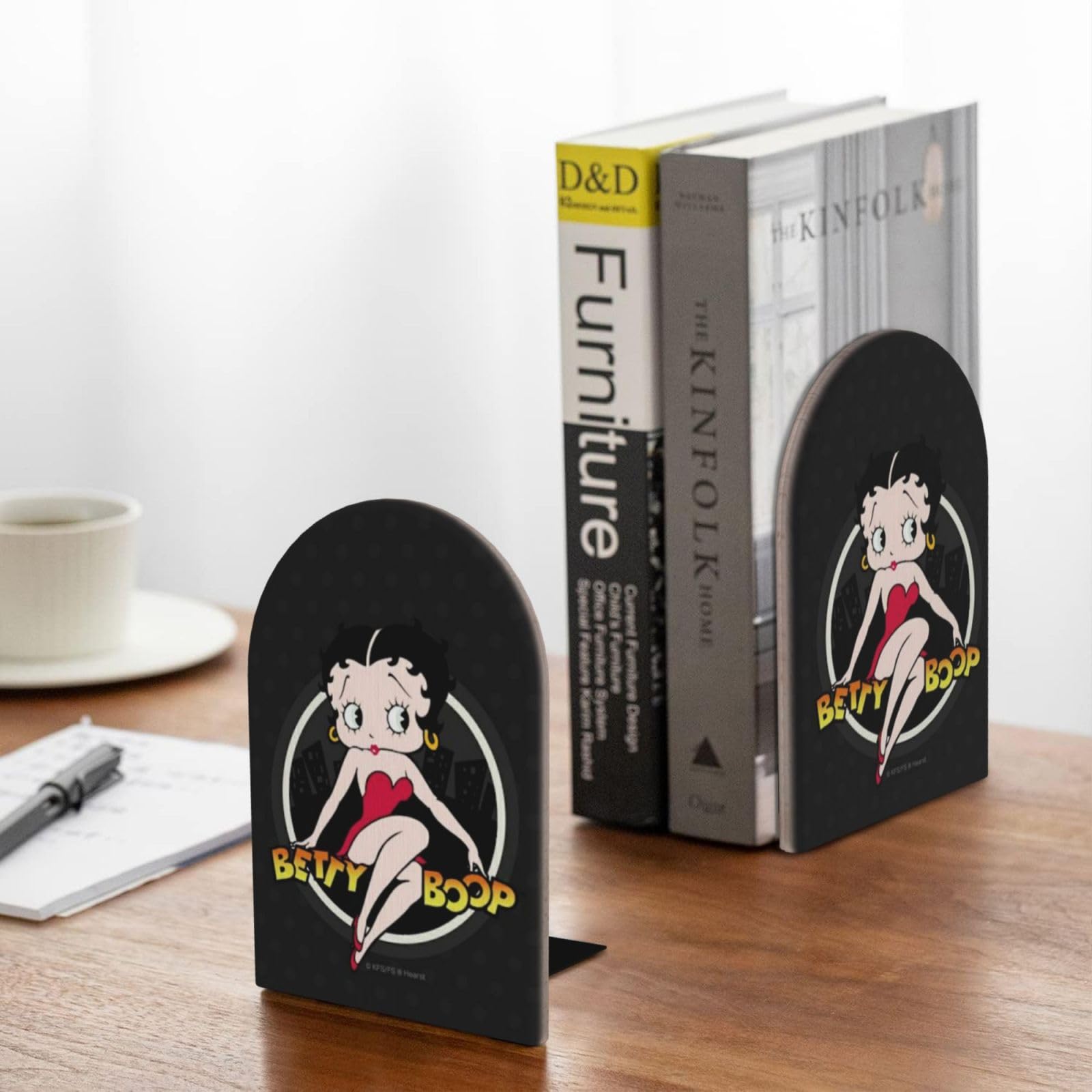 Amazon.co.jp: ベティちゃん 木製 ブックエンド ブックスタンド 木製