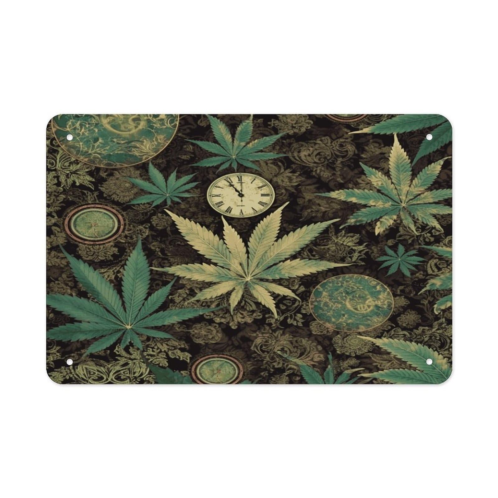 A Puff in Time Weed Marijuana Wall Art Metal Signs Tin Sign