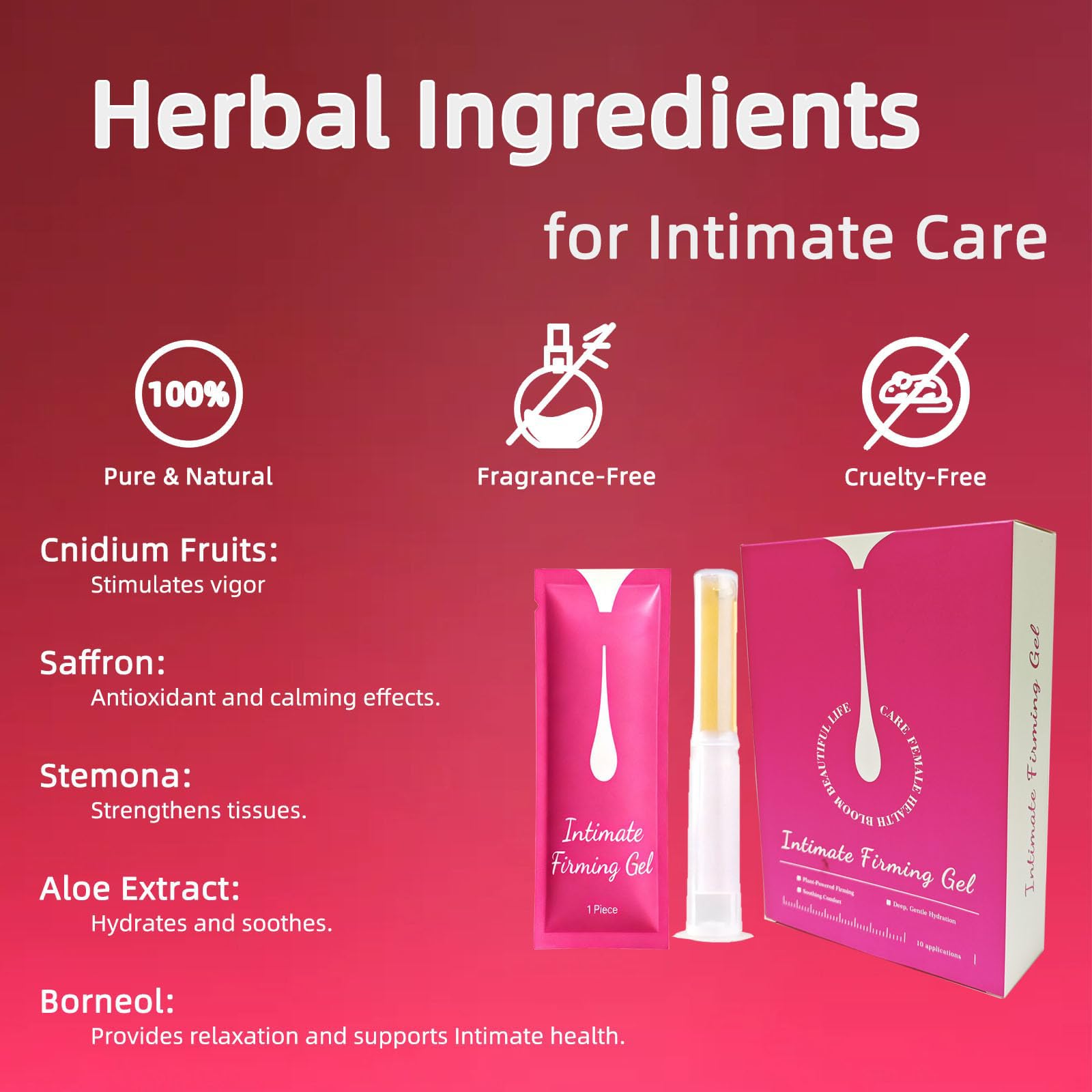 Feminine Area Care Gel – Probiotic Firming Cream & pH-Balanced, Hydrating – Odor Control & Revitalizing Gel 6PCS