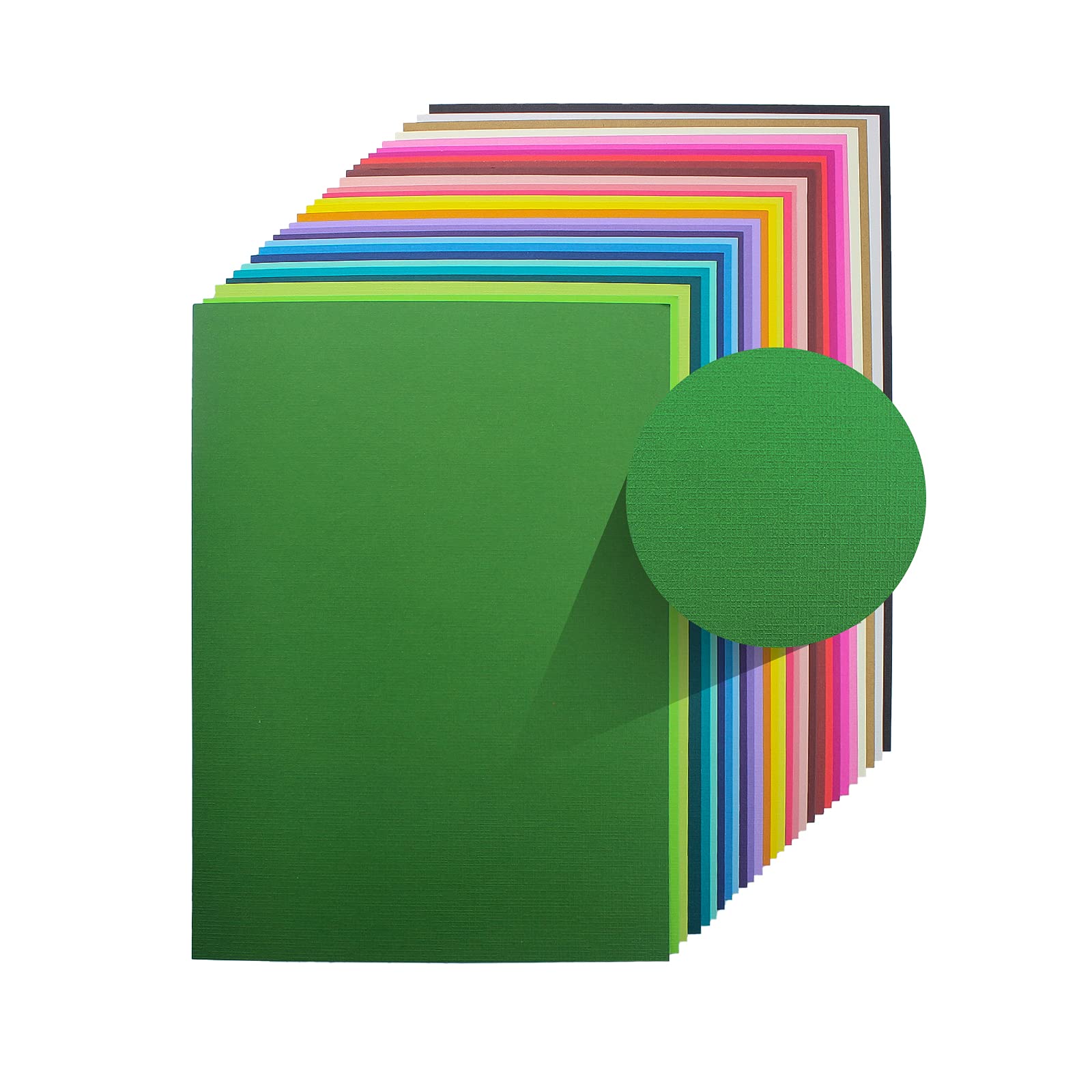 gocreate 60 Sheets Textured Colorful Card Stock 28 Multicolor Cardstock 250gsm Faint Texture, Single-Sided Printed Colored Paper,for Card Making, Scrapbooking, Craft, Kids