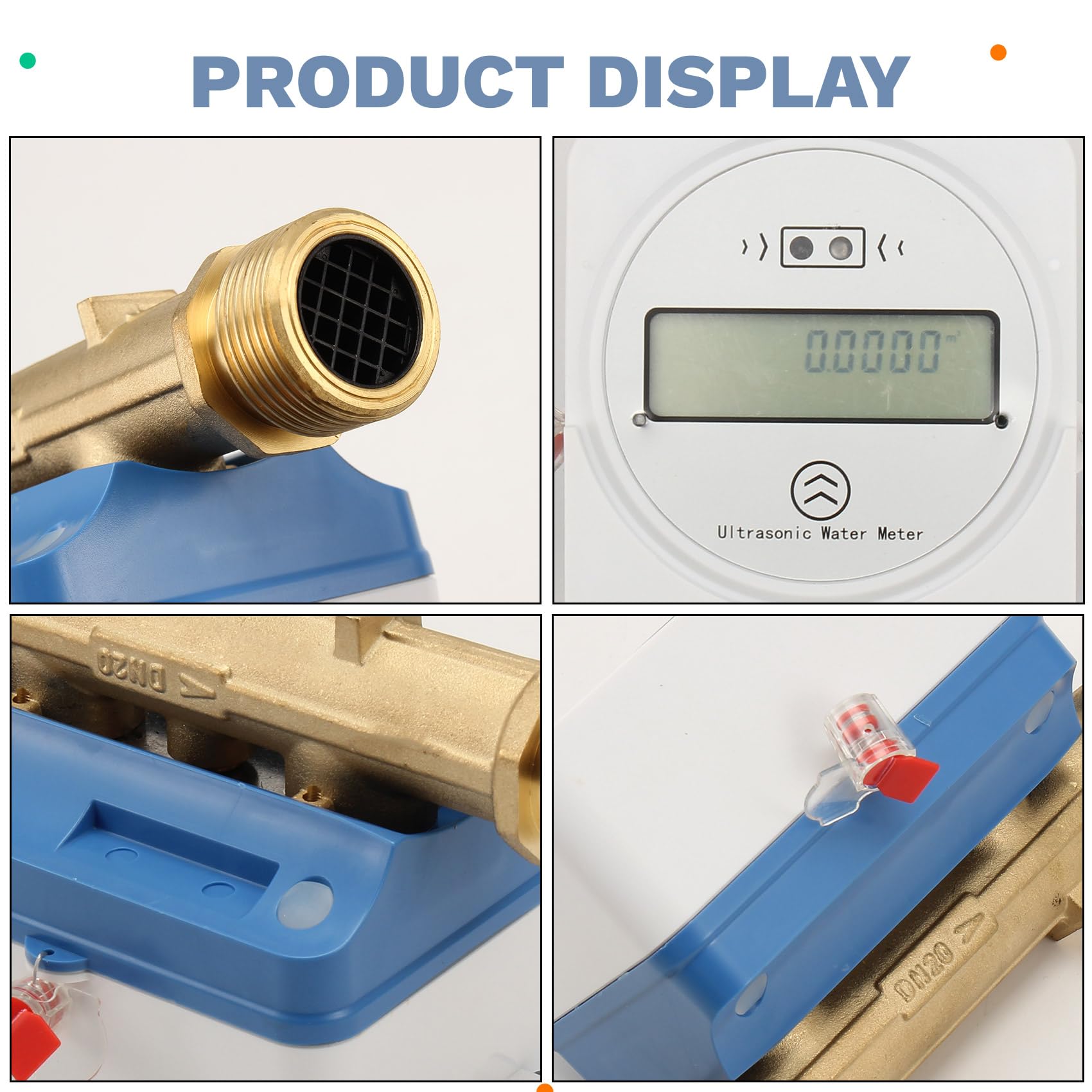 LCD Digitalanzeige Wasserzähler Tuya Zigbee Ultraschall DN20 IP68 Wasserdicht Wasserfluss- und Verbrauchsüberwachung