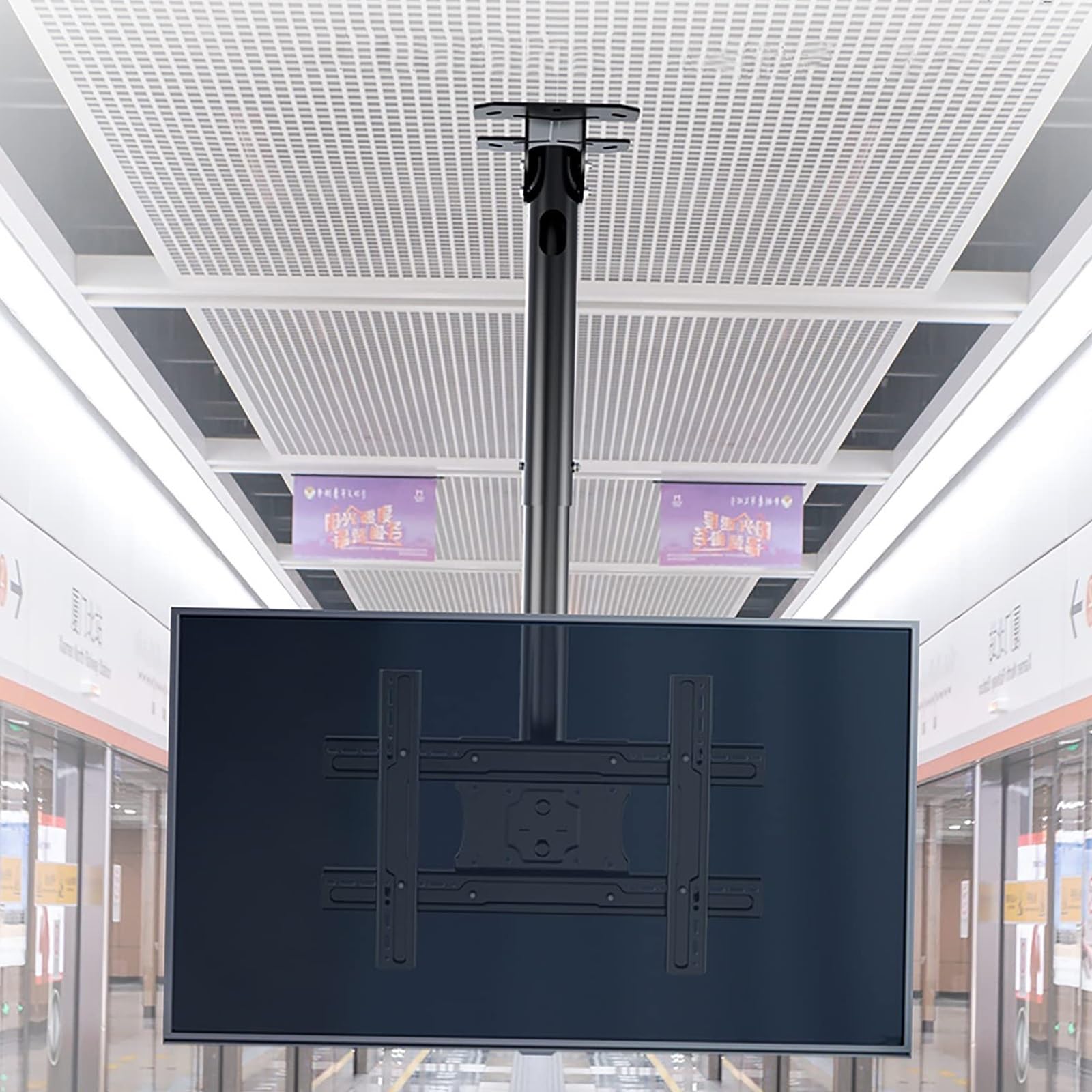 Support de plafond réglable pour téléviseur de 32 à 75 pouces avec inclinaison et pivotement