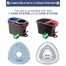 Mop Pads for O-Cedar, New Upgrade 4 Pack Mop Refill Pads, Perfect Addition for Ocedar System Owners, Machine Washable, Reusable, Easy to Replace