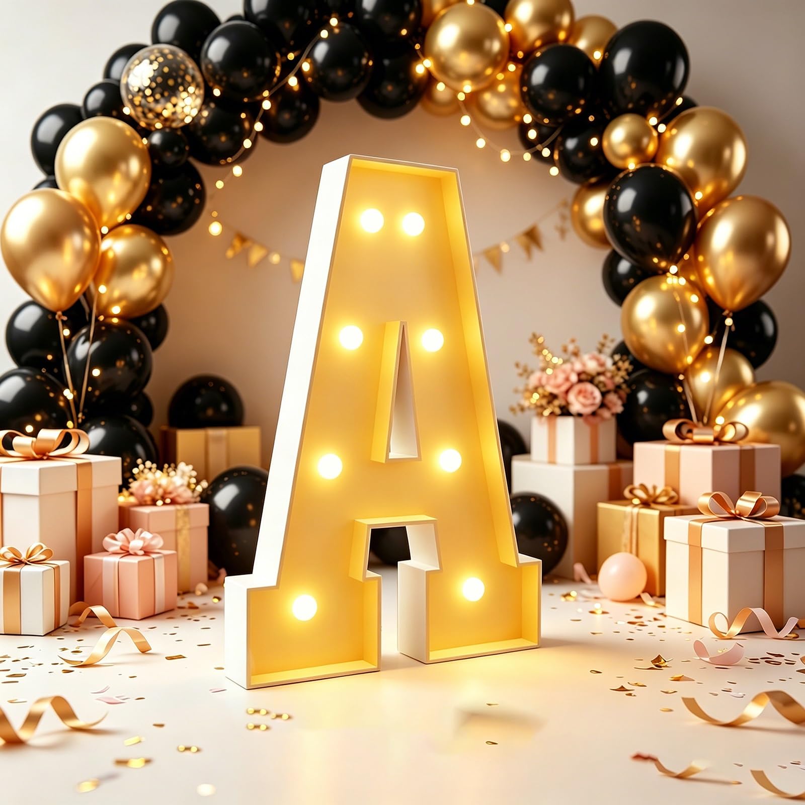 70cm/100cm/120cm Marquee Letters LED Light Up Letter(Letter A,70cm(2.3FT))