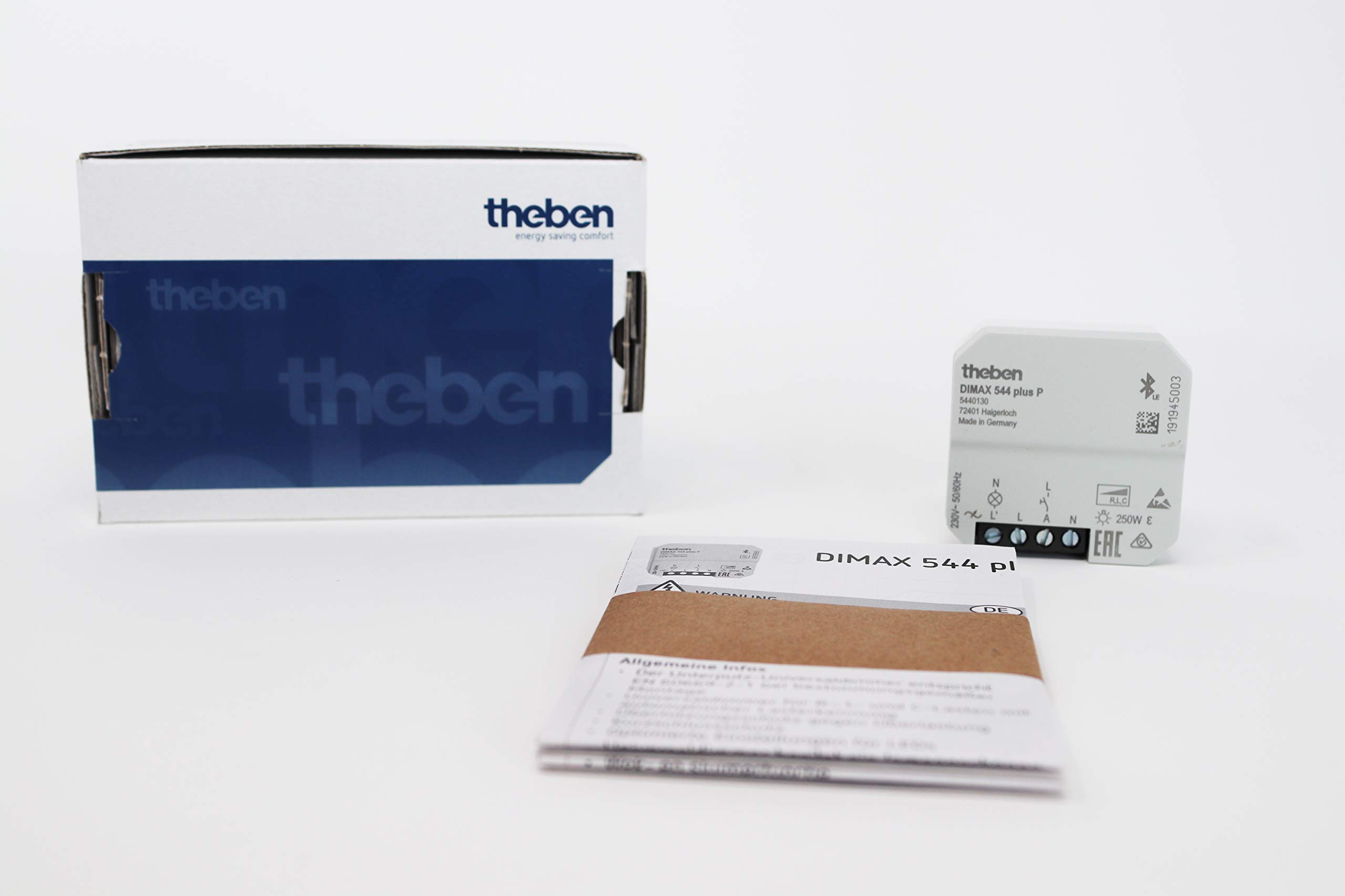 Theben DIMAX 544 plus P - Universaldimmer mit automatischer Lasterkennung und Bedienung über App oder Taster 5440130