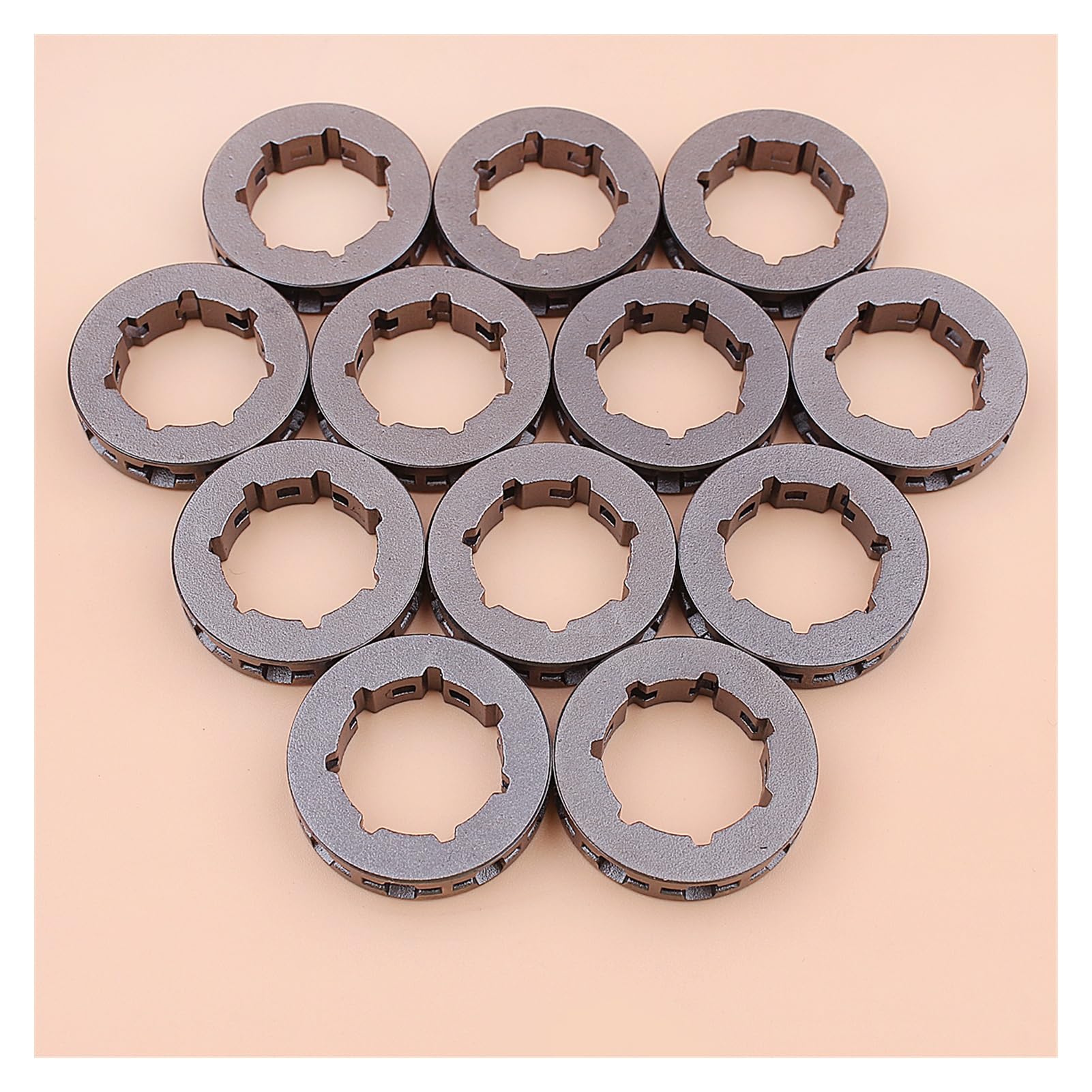 Llanta de piñón de transmisión de cadena de 9 dientes, 12 Uds., 250 ", for 40 45 49 50 51 55 154 254 257 for Jonsered 490 590 450 Small 7 Spline