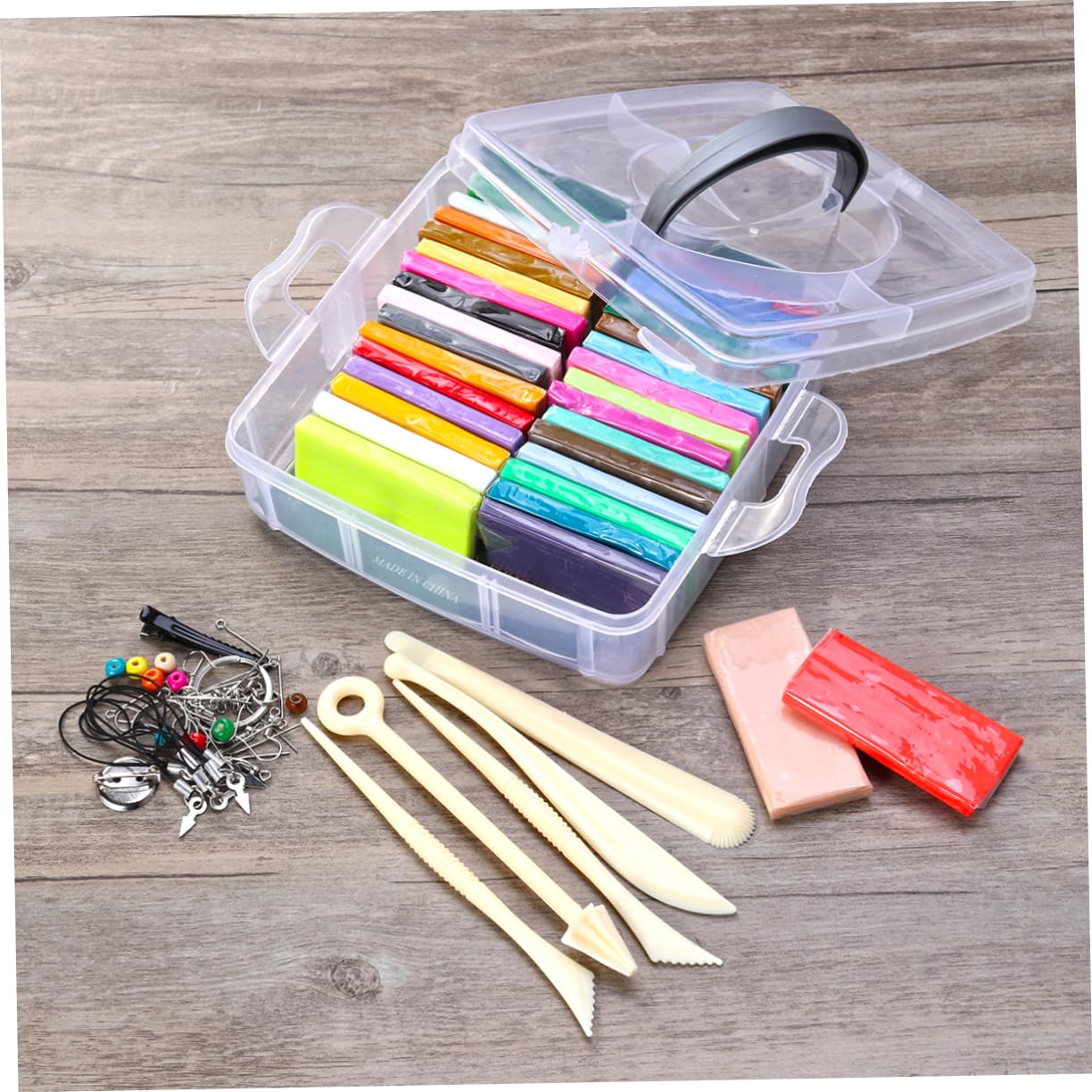 Operitacx Kit Creativo Argilla da Modellare 32 Colori e 20 Grammi, Set di Strumenti in Pvc per Bambini, Pasta da Modellare Morbida senza Cottura per Attività Manuali