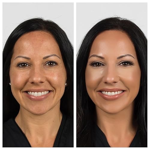 Miniatura 7 de Emani Base perfeccionadora triturada con acabado natural, cobertura completa, maquillaje facial en polvo ligero y mezclable para un aspecto