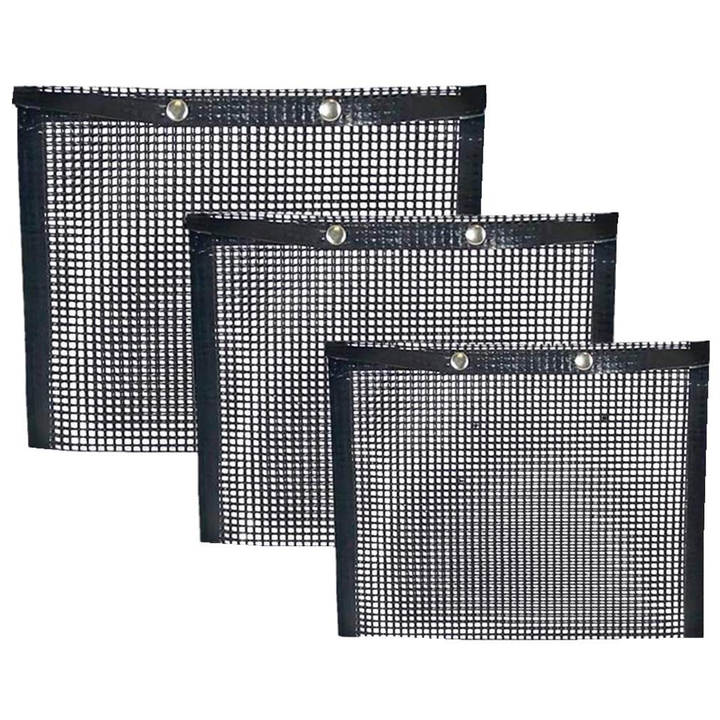 Ulalaza Non-Stick BBQ Grill Mesh Bag High Temperature Resistance Reusable and Easy to Clean Fish Grilling Pouch