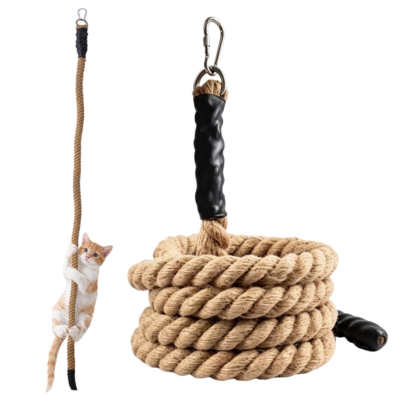 Generisch Katzenseil Interaktive Strapazierfähige Hänge-Puzzle-Schnur | Katzenkletterseil Outdoor Für Geburtstagsparty Outdoor Indoor Beschäftigung Bewegung Gegen Langeweile Spiel Für