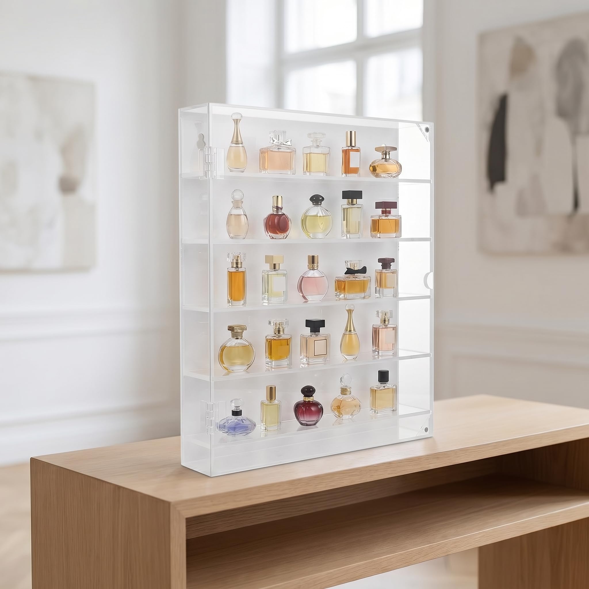 Alasum Vitrine Murale pour Voitures Miniatures Organisateur De Vitrine À Plusieurs Niveaux Présentoir Acrylique Transparent pour Modèles Réduits Et Mini-Figurines Rangement Mural 11.81X10.24X1.97In