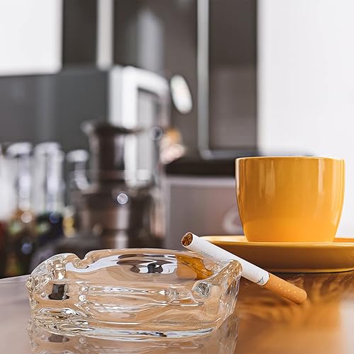 Vista 5 de Glass Ashtray, Home Ashtrays, Cool Ashtrays Cute Ashtray Square Transparent