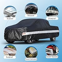 Vista 6 de Funda impermeable para camión de 10 capas para todo tipo de clima. Cubierta para camioneta con protección contra la lluvia, la nieve, los rayos UV