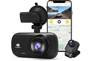 Z-Edge S3 Dual Dash Cam, 2560x1440P QHD, Front and Rear Dash Cam with Enhanced Features