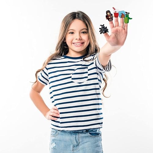 Miniatura 4 de Juego de 10 marionetas de dedo para la Pascua judía, 10 marionetas de vinilo para cada plaga, divertido juguete educativo para niños a partir de 3