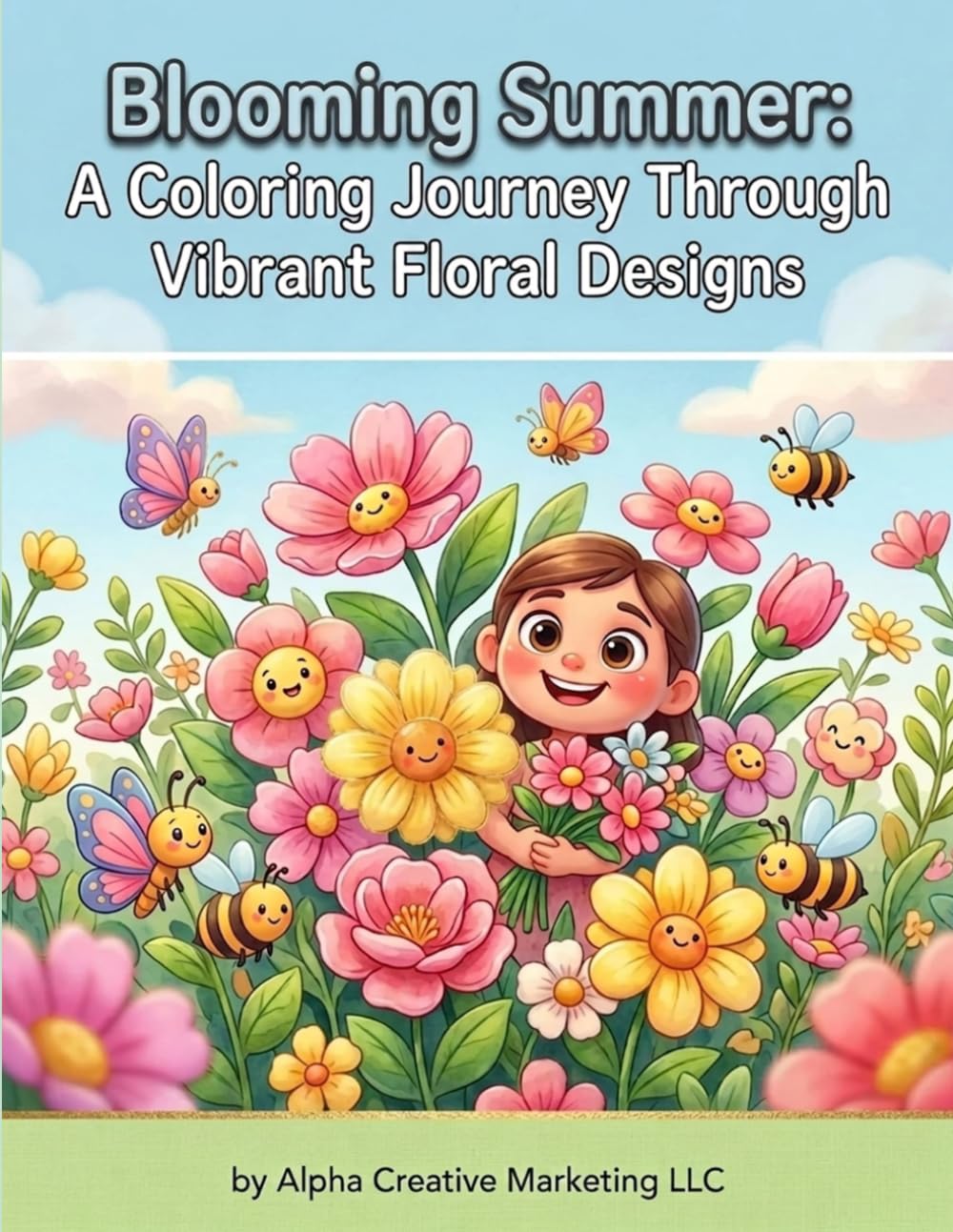 Blooming Summer: A Coloring Journey Through Vibrant Floral Designs: Stress-Relieving Floral Patterns to Inspire Creativity, Relaxation & Mindful Coloring for Adults