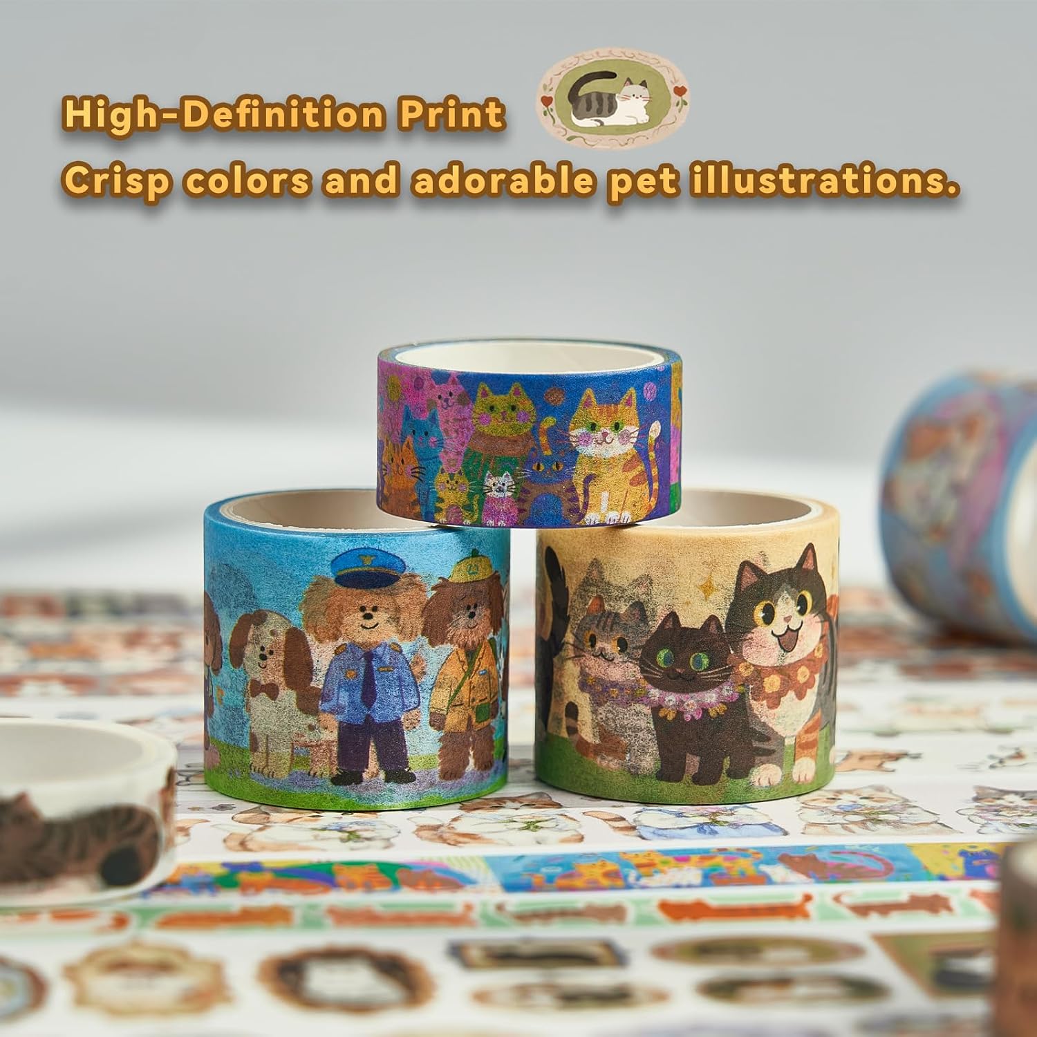 Dog Washi Tapes Set 20 Rolls for Junk Journal & Scrapbooking image 4