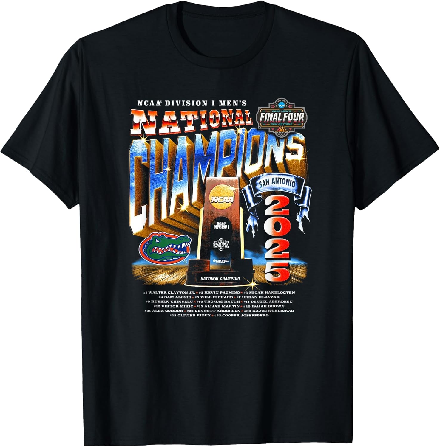 Florida 2025 Men's Basketball National Champions Nil T-Shirt