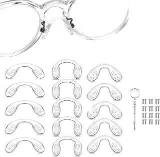 TecoKart® 15 Pcs Silicone Nose Pads for Eyeglasses – Comfortable Soft Specs Nose Pads for All Frames – Durable Nose Pads w... Price In India