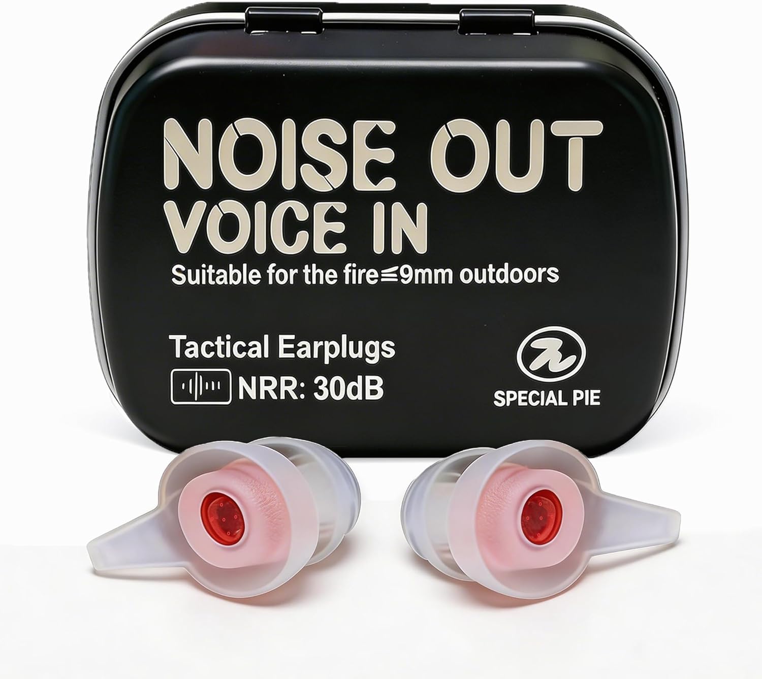 Shooting Ear Plugs with Impulse Noise Reduction, 30 dB NRR Filtered Hearing Protection - Silicone & Reusable Ear Plugs for Outdoor Shooting, Firing Range & Hunting