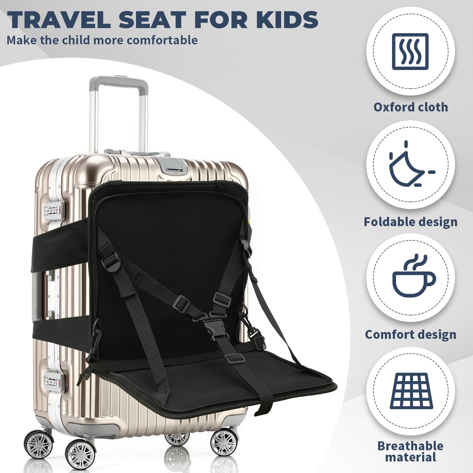 Siège de valise pour enfants, siège de valise, portable, sûr Siège de valise pour enfants, siège de valise, portable, sûr