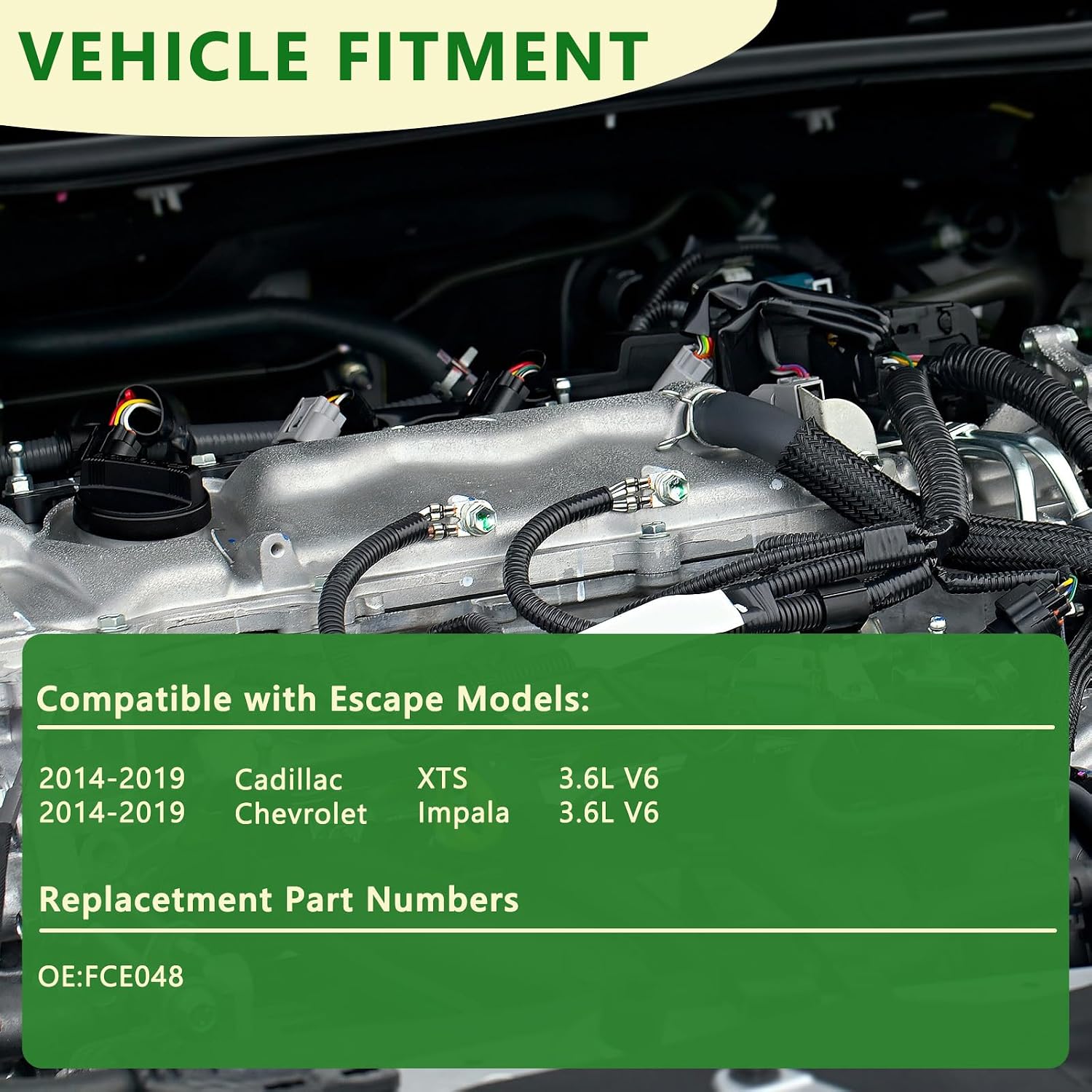 Catalytic Converter, QKVBKAU Direct-Fit EPA & EBA Compliant for Cadillac XTS & Chevy Impala 3.6L V6 2014-2019 | Catalytic Convertor Replaces FCE048 | OBD III & High-Flow Design