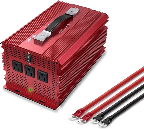 BESTEK Inversor de corriente de 2000 W 3 salidas de CA CC de 12 V a 110 V CA convertidor de energía para automóvil para campamento fuente de BESTEK Inversor de corriente de 2000 W 3 salidas de CA CC de 12 V a 110 V CA convertidor de energía para automóvil para campamento fuente de