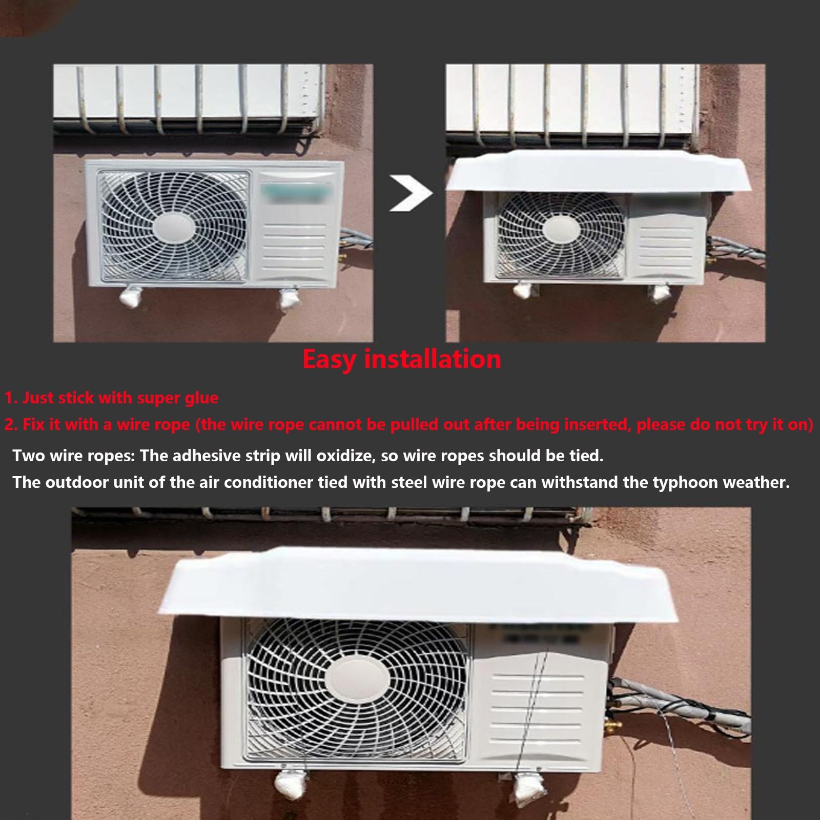 Aluminium Airco Cover Floli Hoogwaardige Kwaliteit Zwart - Medium - Airco Cover Shop