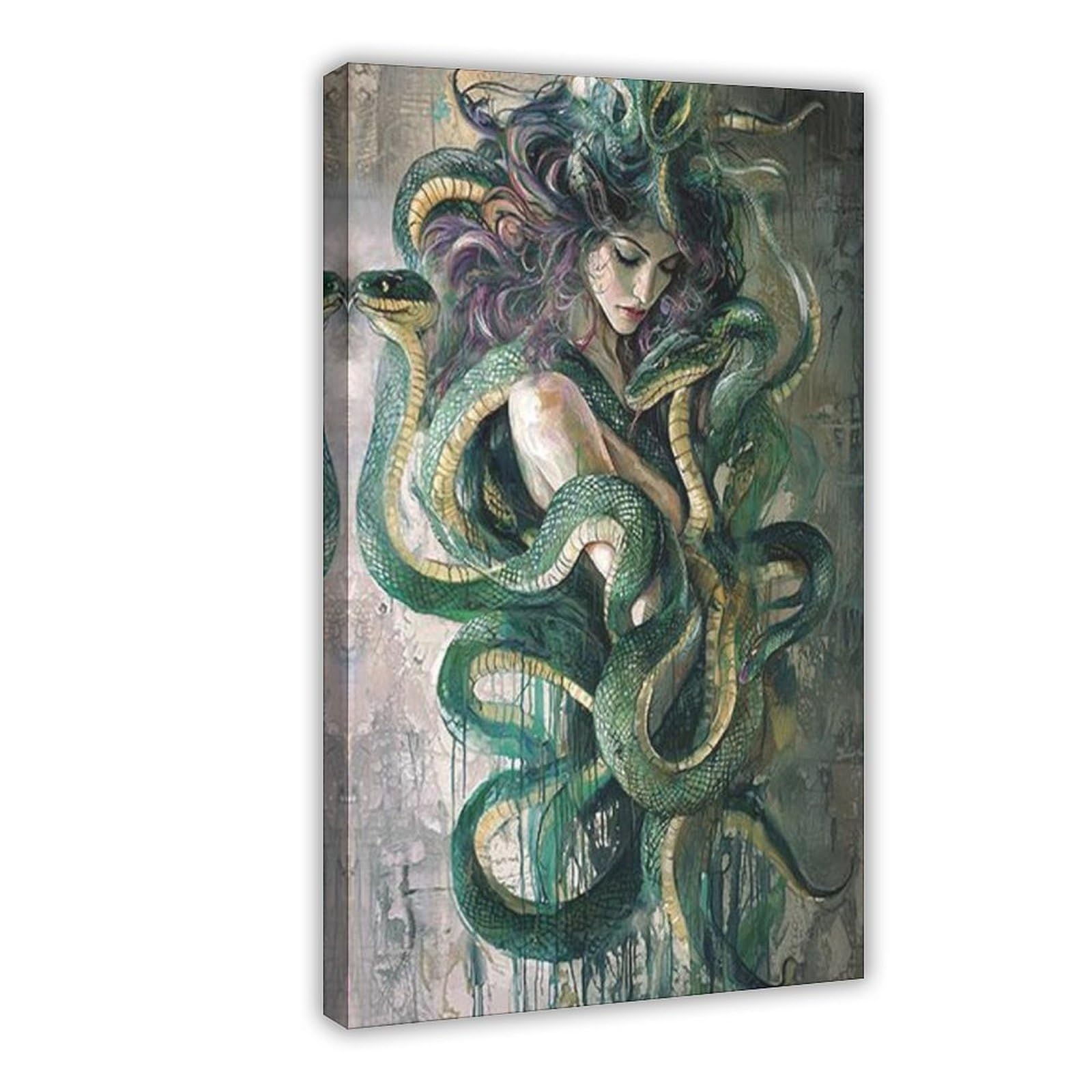QGVBGF Medusa Greek Mythology Canvas Poster Wall Art Decor Print Picture Paintings for Living Room Bedroom Decoration 12x18inch(30x45cm)