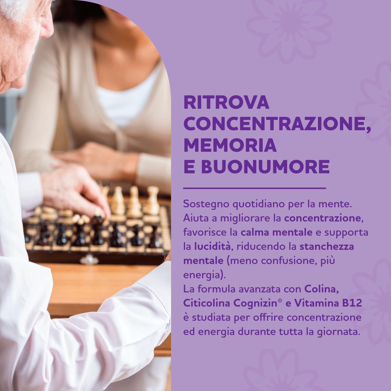 CAGNOLA | Integratore Memoria e Funzioni Cognitive, Stanchezza e Affaticamento, Cogniflash 10 Flaconi da 10 ml, Ideale per la Concentrazione, con Colina, Bacopa, Zinco e Vitamina B12