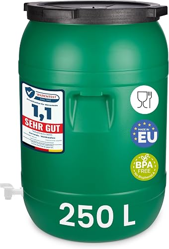 Fût Plastique Alimentaire 250L sans BPA Récupérateur d' Garronda