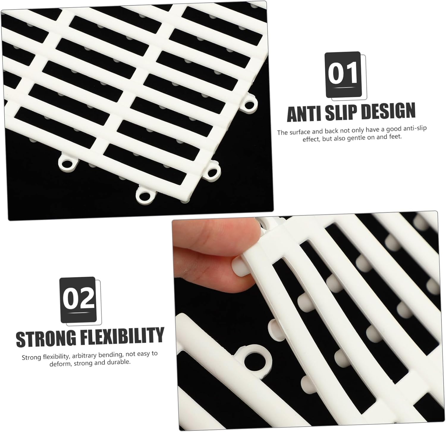 DIY Ground Mat Bathroom Supply Non-Slip Hollow Mats Bathroom Bath Pads TPE Material Quick-Drying