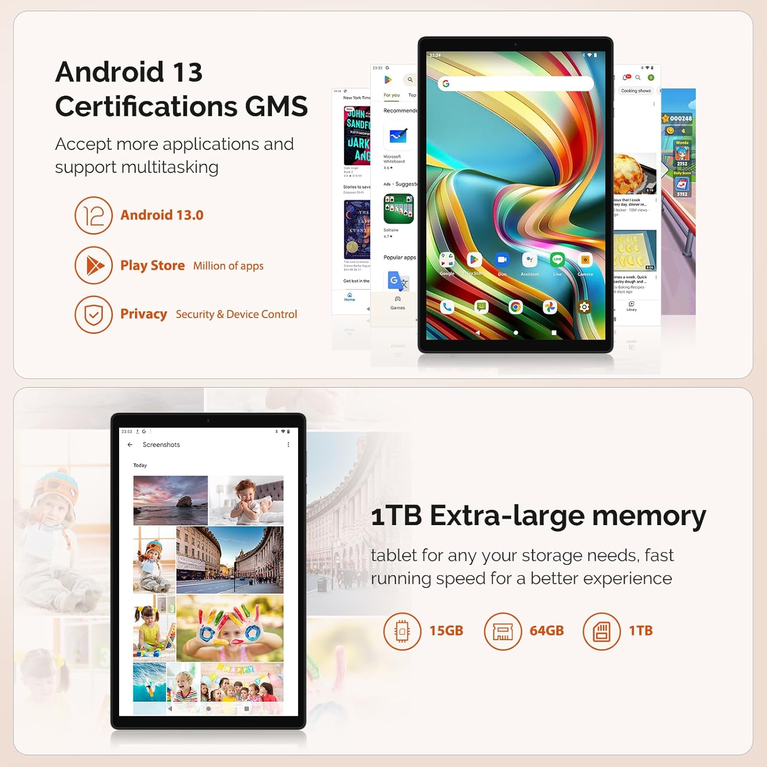 POWMUS Tablet 10 pollici Android 13 in offerta con WiFi /BT5.0/GPS, 15GB RAM+64GB ROM (TF 1TB) -Octa-Core 2.0GHz, 1920 * 1200 FHD IPS,13MP + 8MP, 8000mAh, Gaming, Tablet con custodia - Grigio POWMUS Tablet 10 pollici Android 13 in offerta con WiFi /BT5.0/GPS, 15GB RAM+64GB ROM (TF 1TB) -Octa-Core 2.0GHz, 1920 * 1200 FHD IPS,13MP + 8MP, 8000mAh, Gaming, Tablet con custodia - Grigio