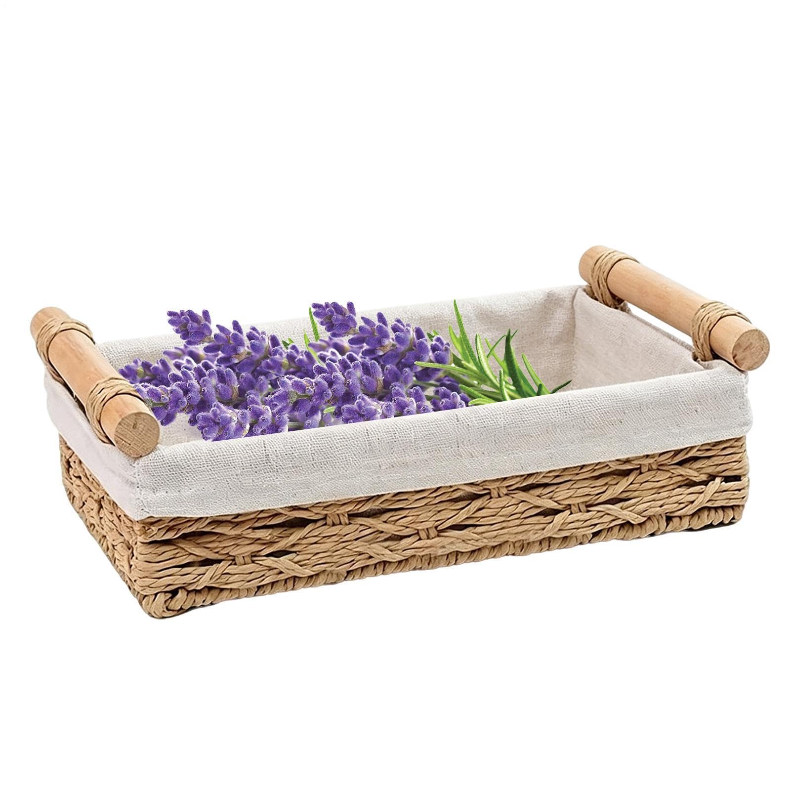 Panier de rangement en osier pour ranger télécommandes et accessoires