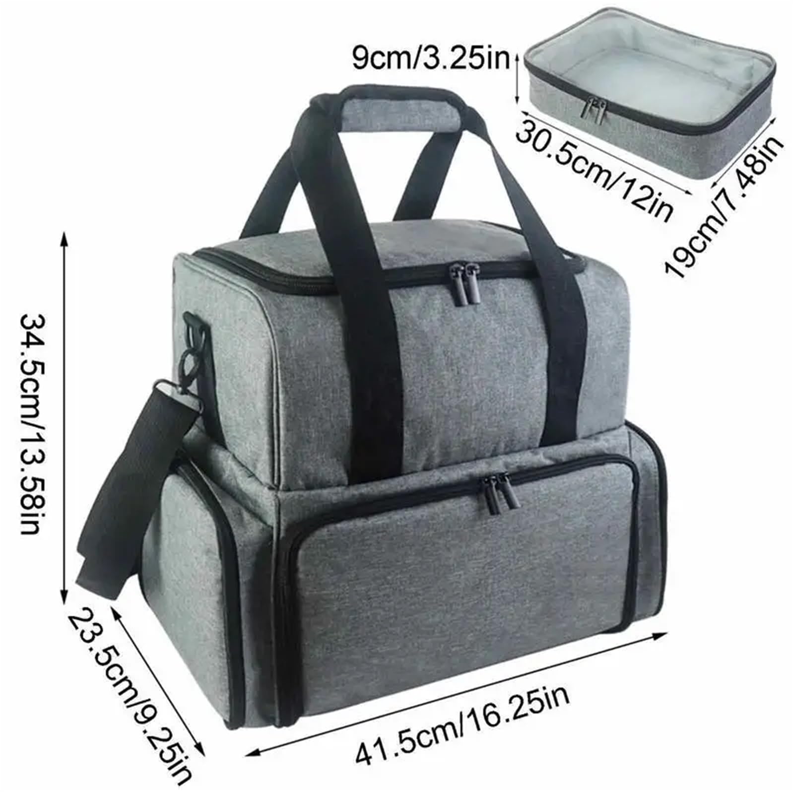 Almacenamiento De Esmaltes De Uñas Bolsa de almacenamiento de esmalte de uñas, organizadores de esmalte de uñas y estuche de almacenamiento, soporte for herramientas de NailArt de doble capa, bolsas y