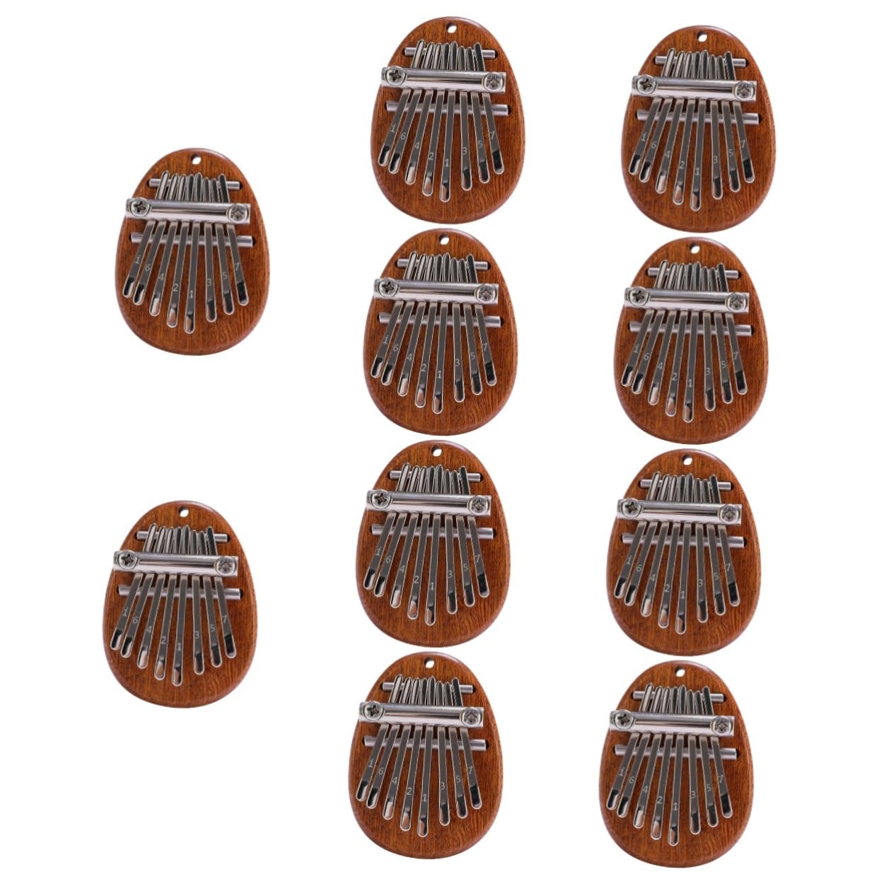 10pcs 8 Mini Thumb Piano 8 Tone Cute Thumb Piano Thumb Piano Musical Instrument Wooden Thumb Piano 8 Keys Thumb Piano Beginner Music Instrument Mini Kalimba Mini Wooden Kalimba