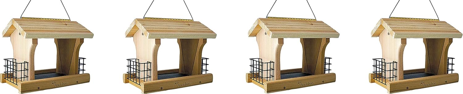 Woodlink NARANCH3 12-Inch Audubon Cedar Ranch Wild Bird Feeder, Large : Patio, Lawn & Garden