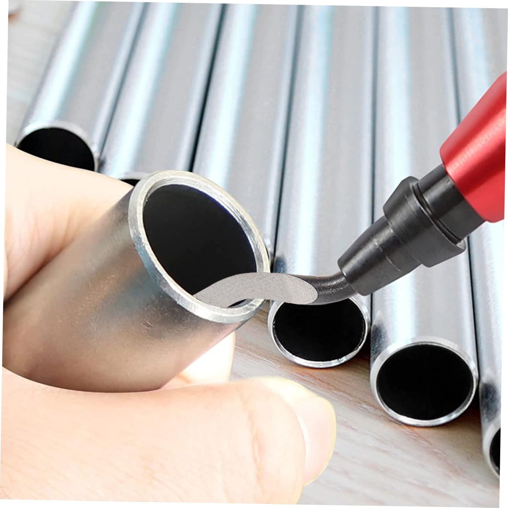 MAGICLULU 5 Set Utensili Per Sbavatura Professionale Con Ergonomico Lama Per Metallo Rimozione Burrs in Legno Alluminio Rame Strumento Rotante Facile Da Usare Controllare 10 Pezzi*5
